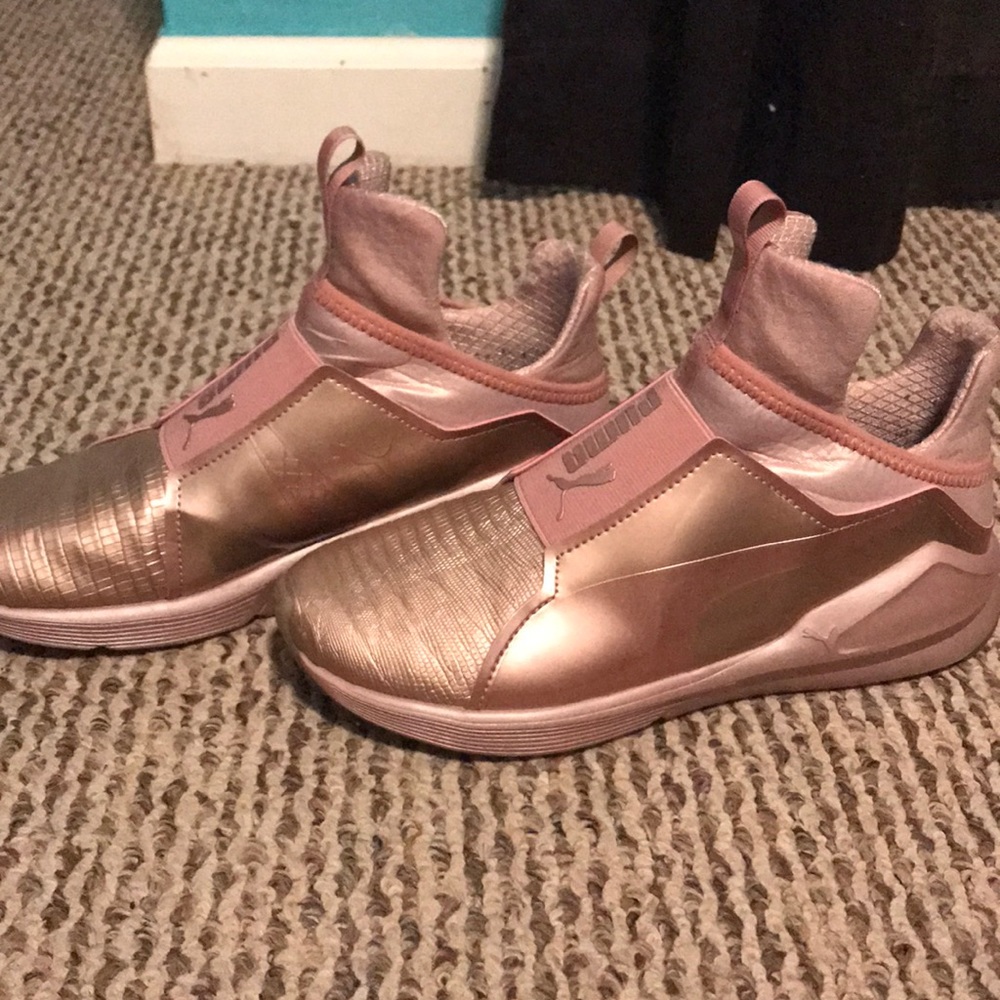 Pink Puma Tennis Shoes